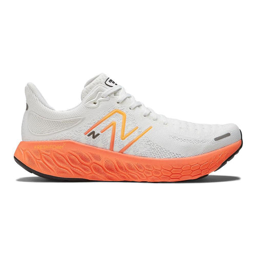 Men's New Balance Fresh Foam X 1080v12, White/Neon Dragonfly, 10 D Medium - Skoutley Outdoors LLC