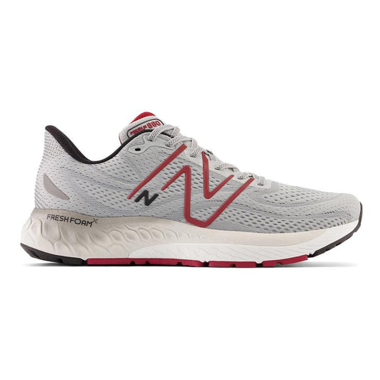 Men's New Balance Fresh Foam X 880v13, Aluminum Grey/Crimson, 7.5 D Medium - Skoutley Outdoors LLC