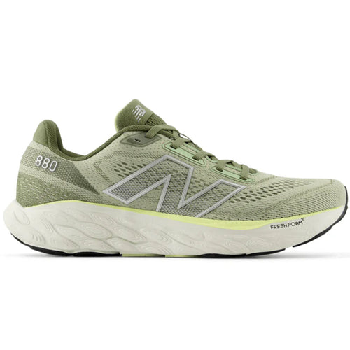 Men's New Balance Fresh Foam X 880v14, Olivine/Silver Metallic/Limelight, 7.5 D Medium - Skoutley Outdoors LLC