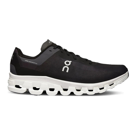 Men's On Cloudflow 4, Black/White, 10.5 D Medium - Skoutley Outdoors LLC