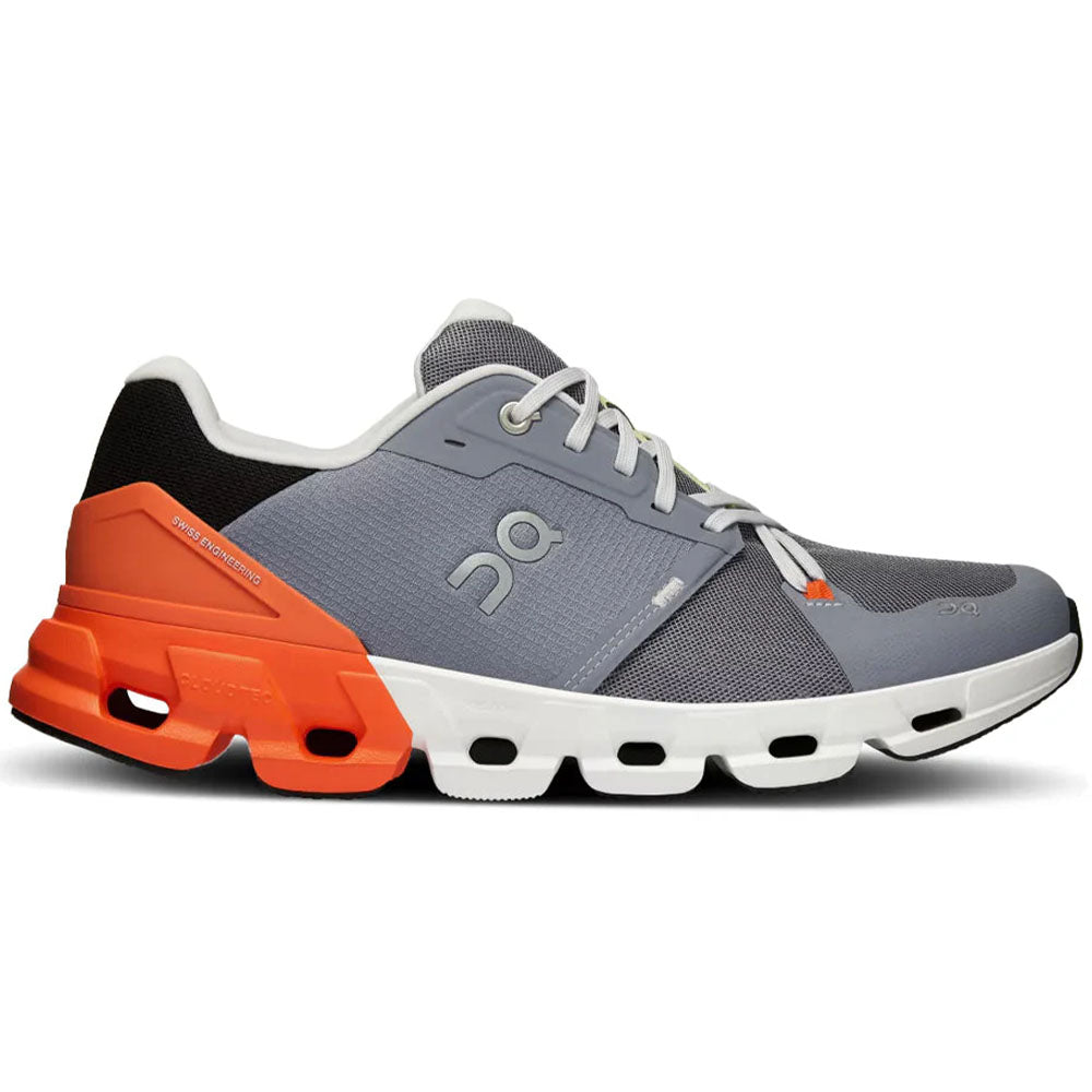 Men's On Cloudflyer 4, Fossil/Flame, 9 D Medium - Skoutley Outdoors LLC