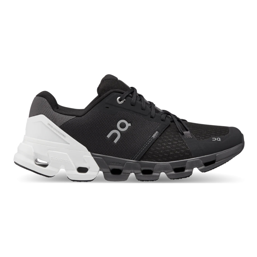 Men's On Cloudflyer 4, Black/White, 11.5 D Medium - Skoutley Outdoors LLC