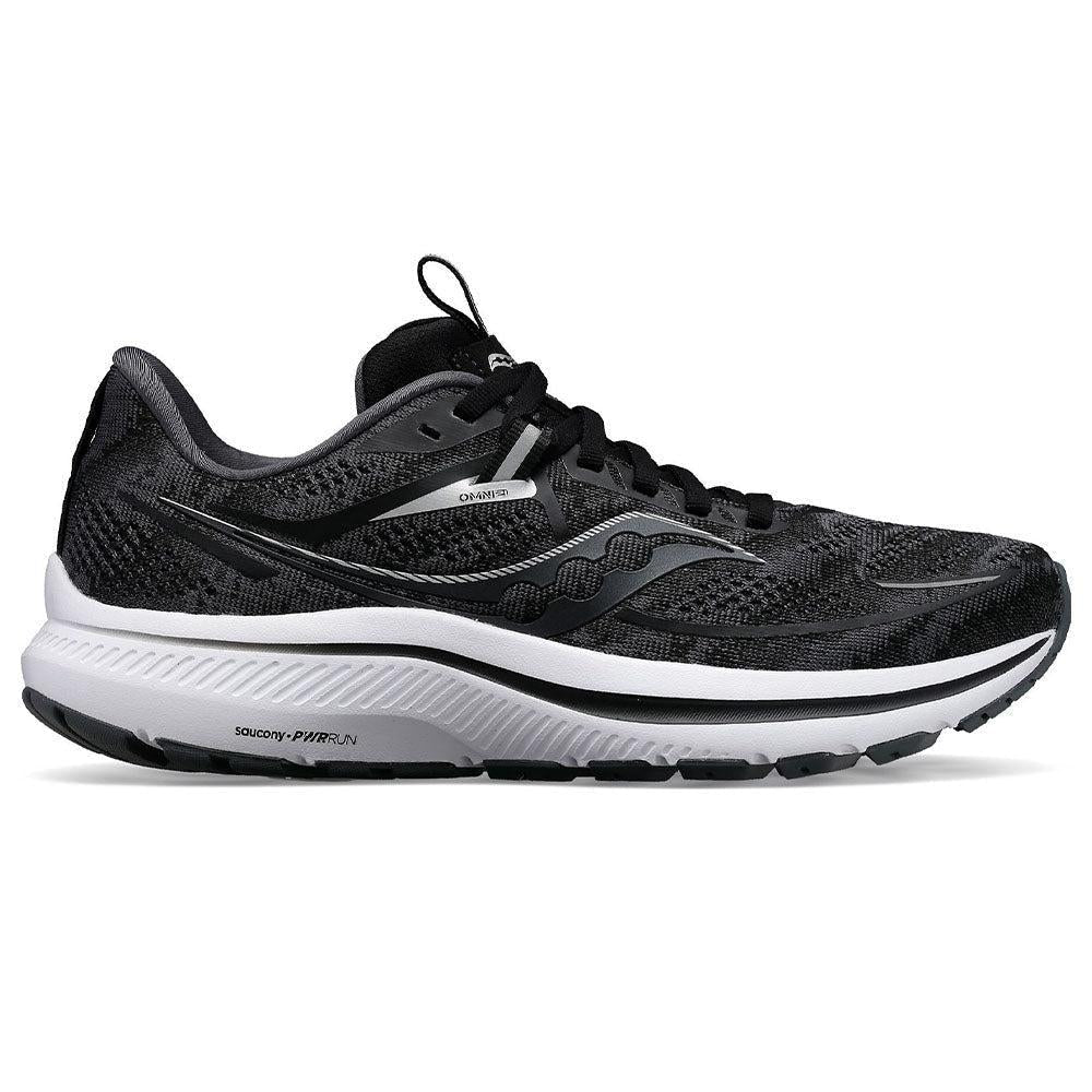 Men's Saucony Omni 21, Black/White, 9.5 D Medium - Skoutley Outdoors LLC