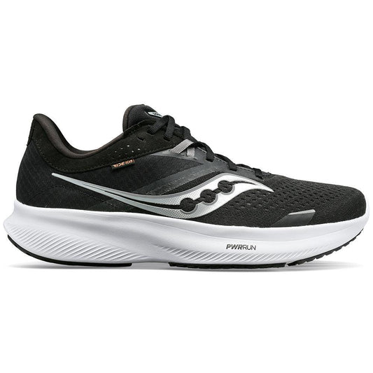 Men's Saucony Ride 16, Black/White, 12.5 D Medium - Skoutley Outdoors LLC