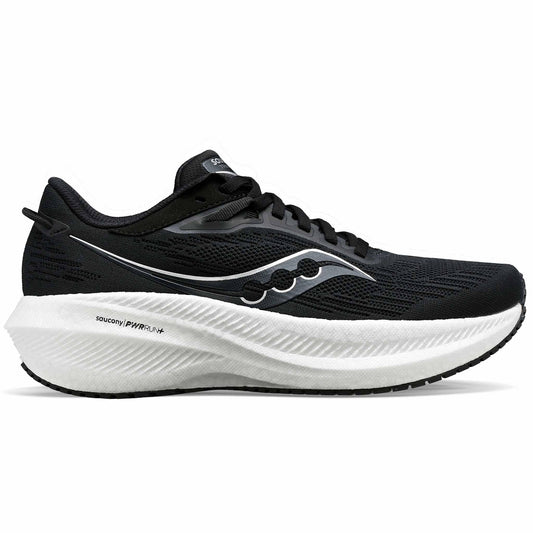 Men's Saucony Triumph 21, Black/White, 11.5 2E Wide - Skoutley Outdoors LLC