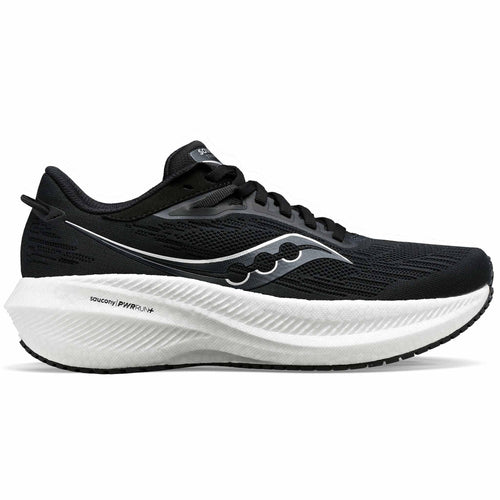 Men's Saucony Triumph 21, Black/White, 11.5 2E Wide - Skoutley Outdoors LLC