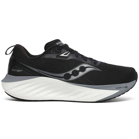 Men's Saucony Triumph 22, Black/White, 13 D Medium - Skoutley Outdoors LLC