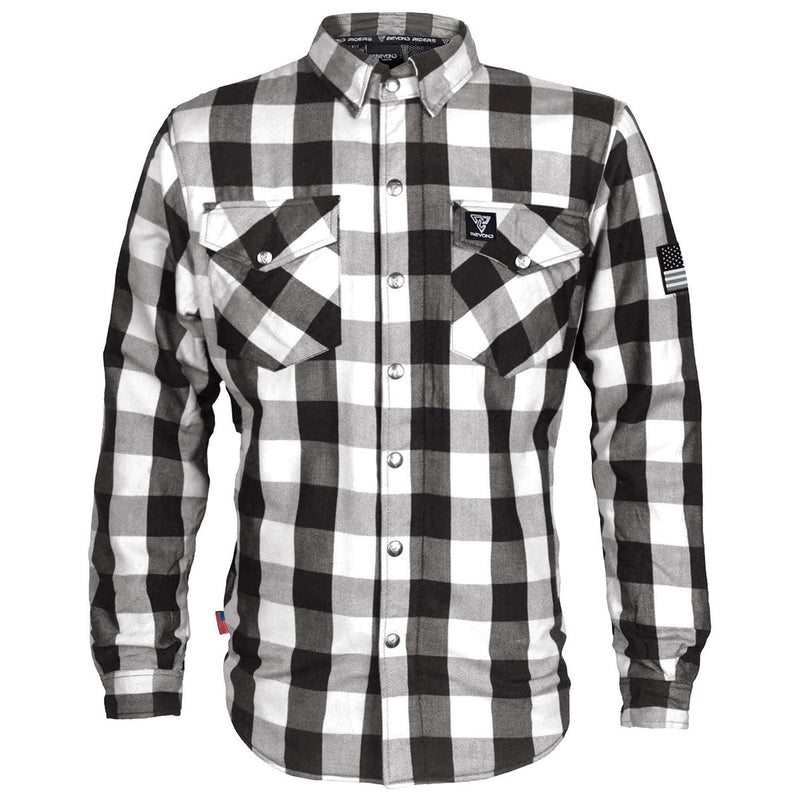 Load image into Gallery viewer, Protective Flannel Shirt - Black and White Checkered
