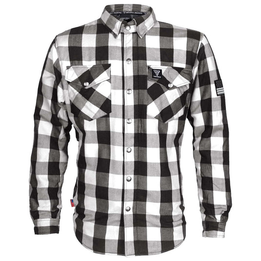 Protective Flannel Shirt - Black and White Checkered