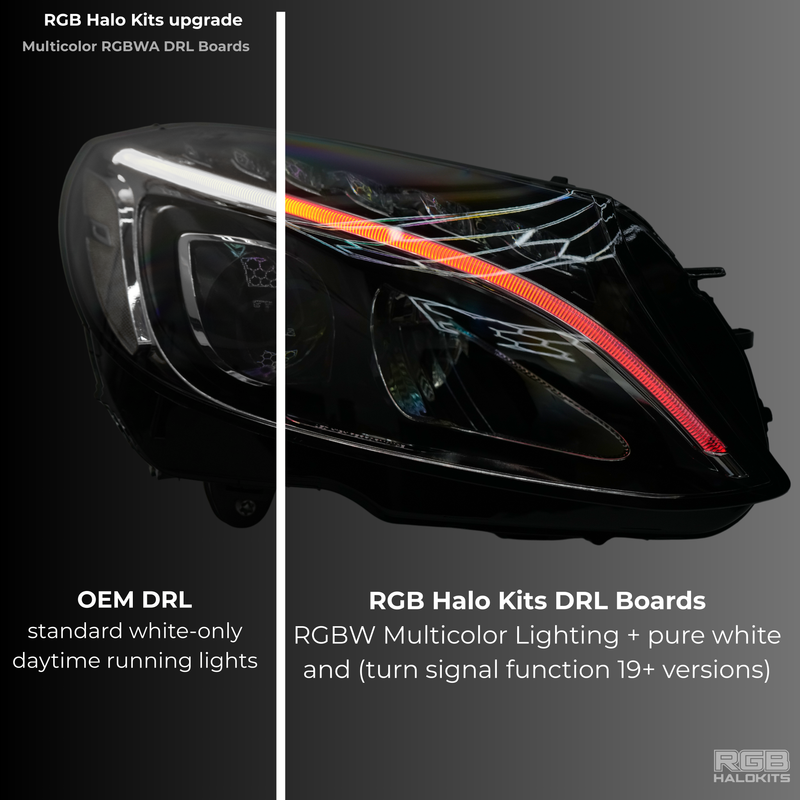 Load image into Gallery viewer, Mercedes Benz C-Class RGBW Multicolor DRL Boards (2015-2023)
