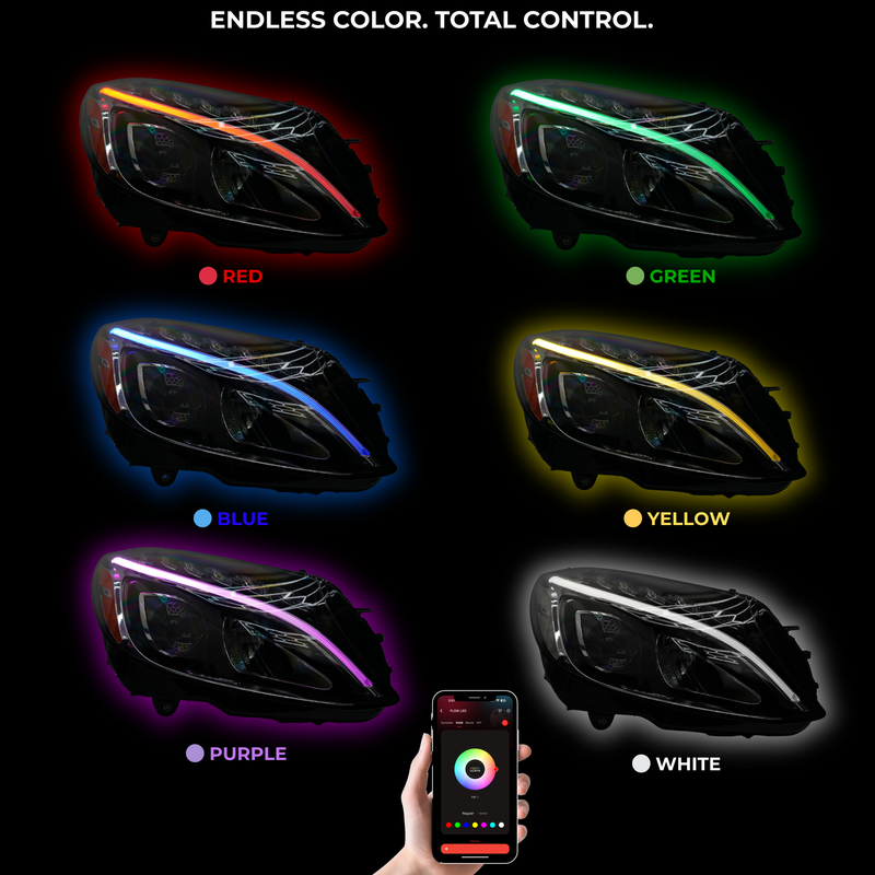 Load image into Gallery viewer, Mercedes Benz C-Class RGBW Multicolor DRL Boards (2015-2023)
