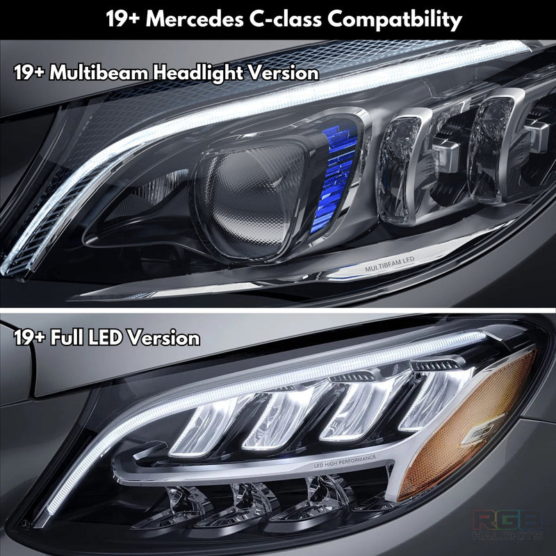Load image into Gallery viewer, Mercedes Benz C-Class RGBW Multicolor DRL Boards (2015-2023)
