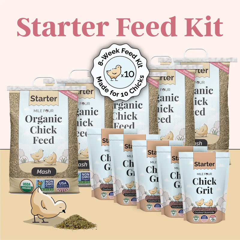 Load image into Gallery viewer, Starter Feed Kit | 8 Weeks of Organic Feed &amp; Grit for 10 Chicks
