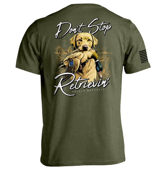 Don't Stop Retrievin Yellow Lab
