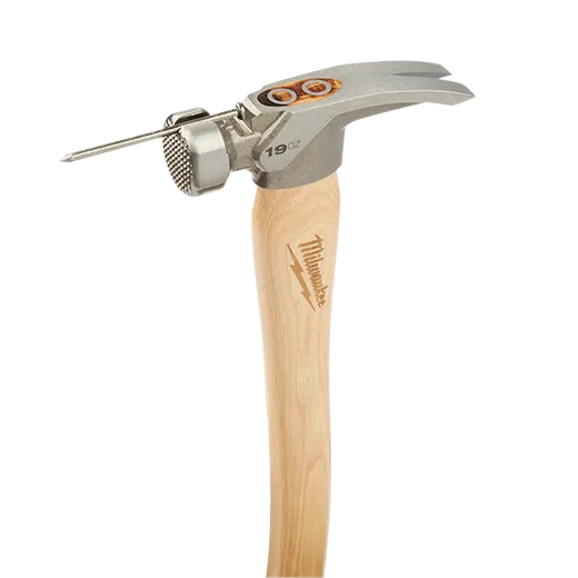 Load image into Gallery viewer, Milwaukee 48-22-9419 19oz Milled Face Hickory Handle Framing Hammer
