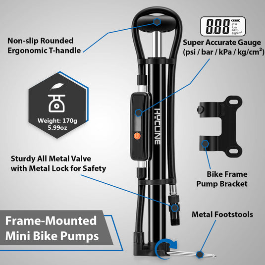 Mege2 140 PSI Portable Bike Pump