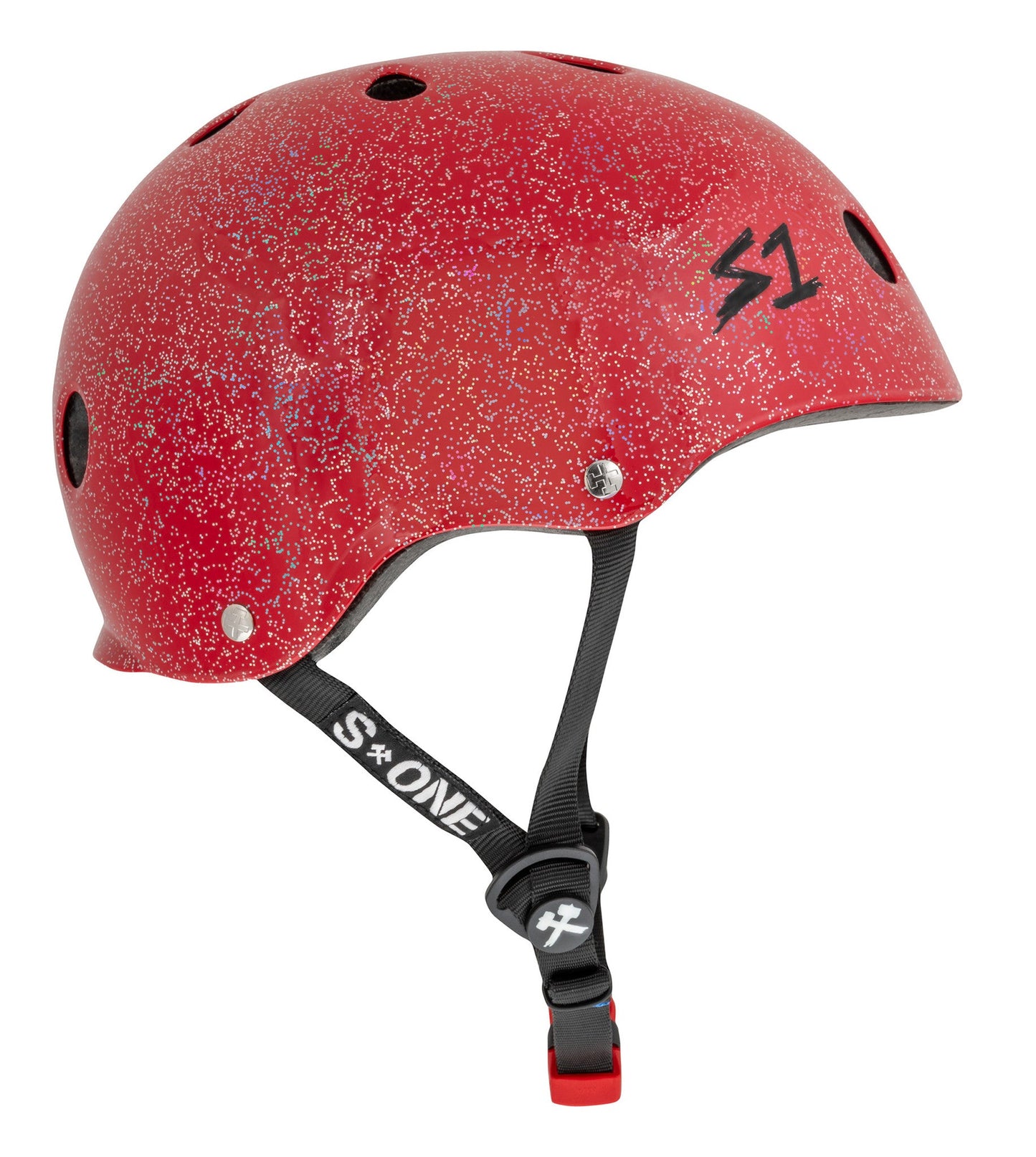 S1 Mini Lifer Helmet - Red Gloss Glitter