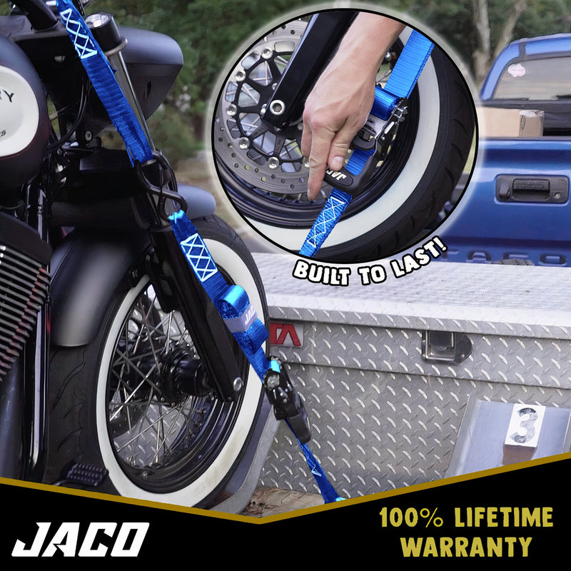 Load image into Gallery viewer, Heavy Duty Ratchet Tie Down Straps with Soft Loops (1.6&quot; x 8 ft) | AAR Certified Break Strength (5,208 lbs)
