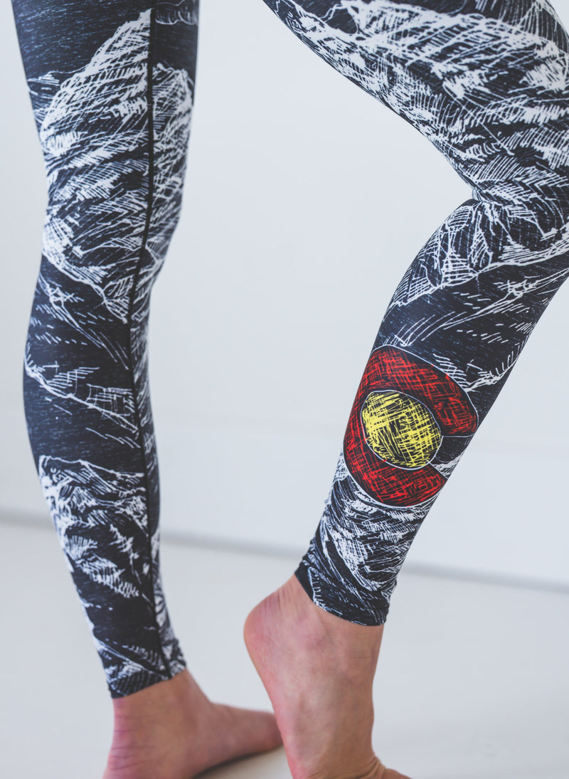Load image into Gallery viewer, Yoga Pants Mountain Sketch
