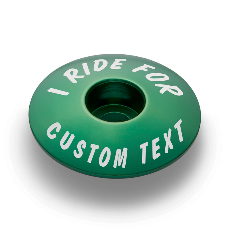 Load image into Gallery viewer, I Ride For - Custom Bicycle Headset Cap
