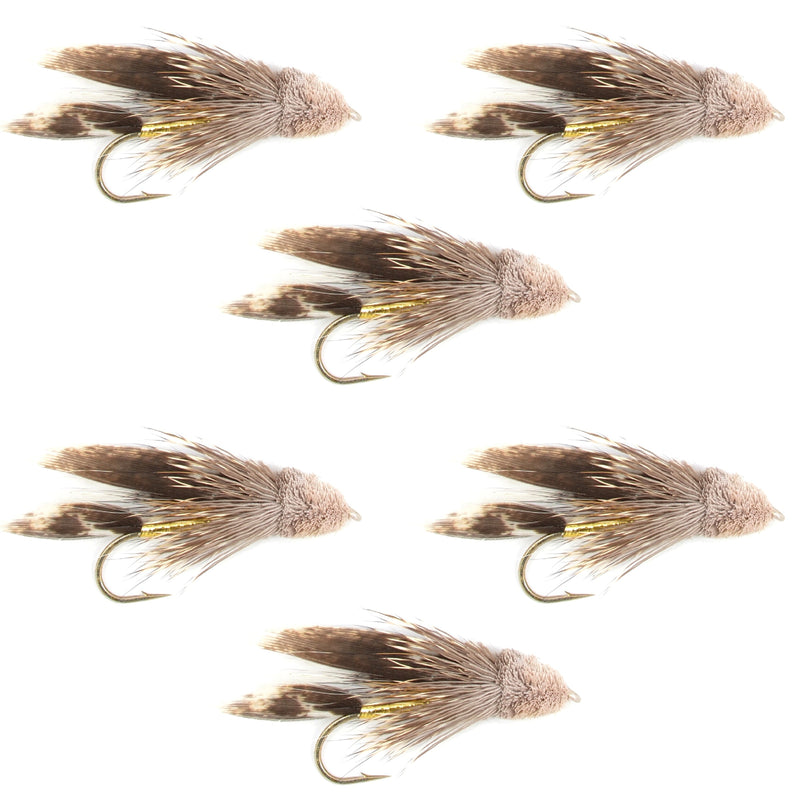 Load image into Gallery viewer, Muddler Minnow Streamer Fly - 6 Flies Size 6
