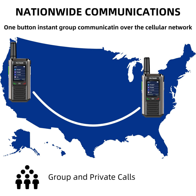 Load image into Gallery viewer, Ruyage R0 Two Way Radio Nationwide LTE Push-to-Talk Walkie Talkie
