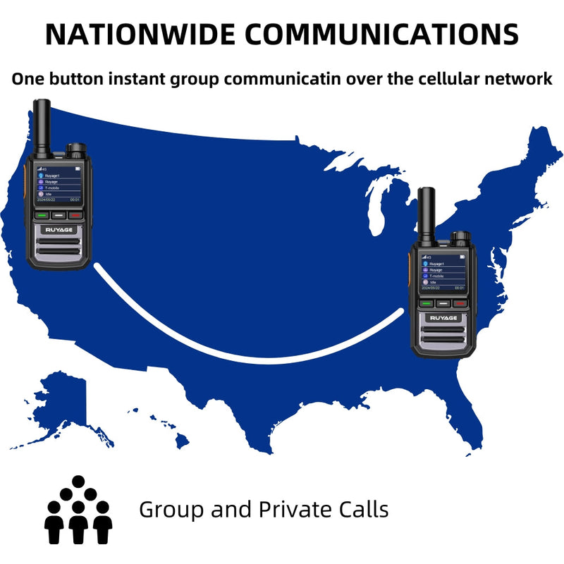 Load image into Gallery viewer, Ruyage R1 Two Way Radio Nationwide LTE Push-to-Talk Walkie Talkie
