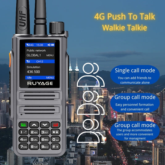 Ruyage X30 Dual Mode Long Range Radio Analog + 4G LTE PTT Walkie Talkie