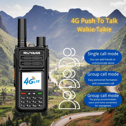 Ruyage X70 Dual Mode Long Range Radio Analog + 4G LTE PTT Walkie Talkie