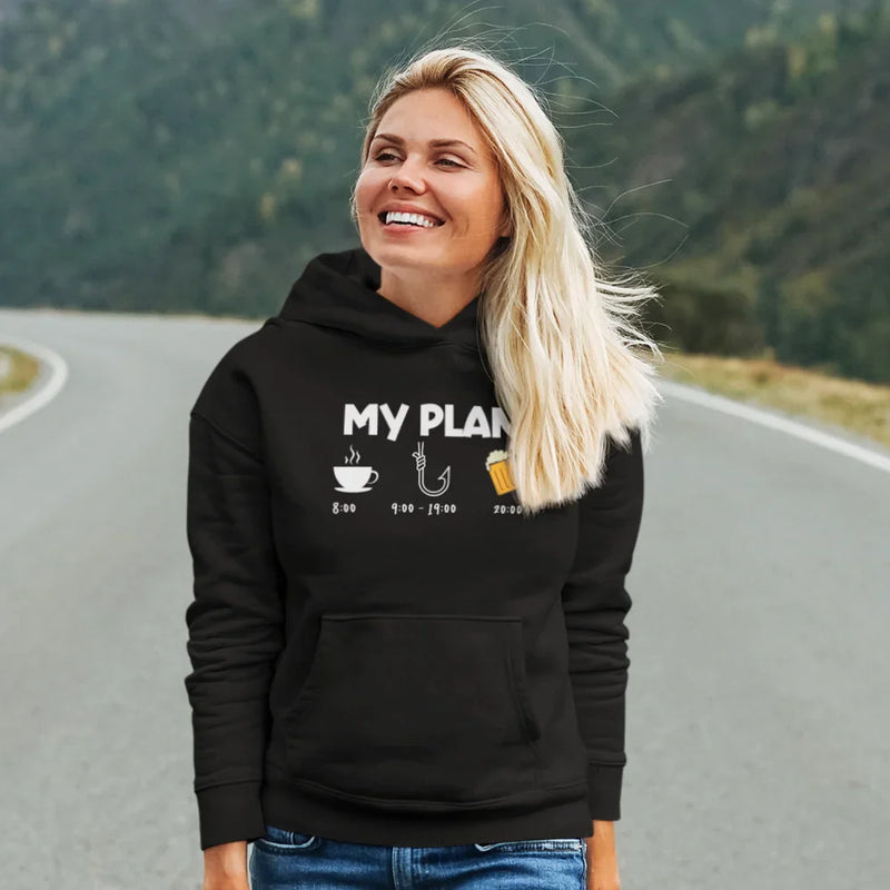 Load image into Gallery viewer, My Fishing Plan Unisex Hoodie
