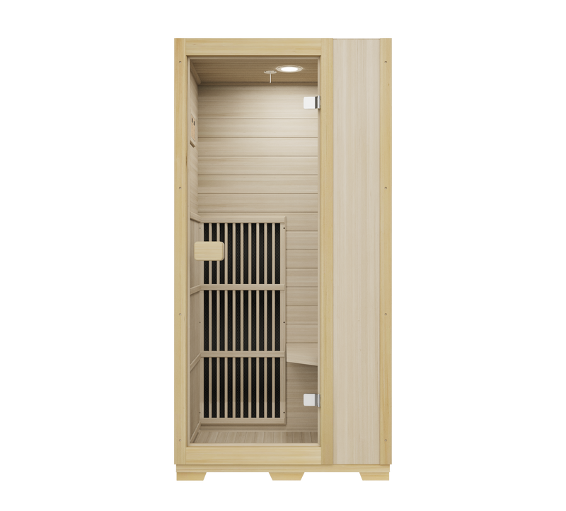 Load image into Gallery viewer, Blisspod | Vienna | Far Infrared Sauna | Canadian Hemlock Very Low EMF | 72.8"H x 35.4"W x 25.6"D | 1 Person

