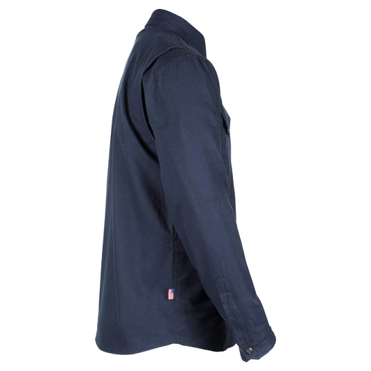 Protective Flannel Shirt - Navy Blue Solid