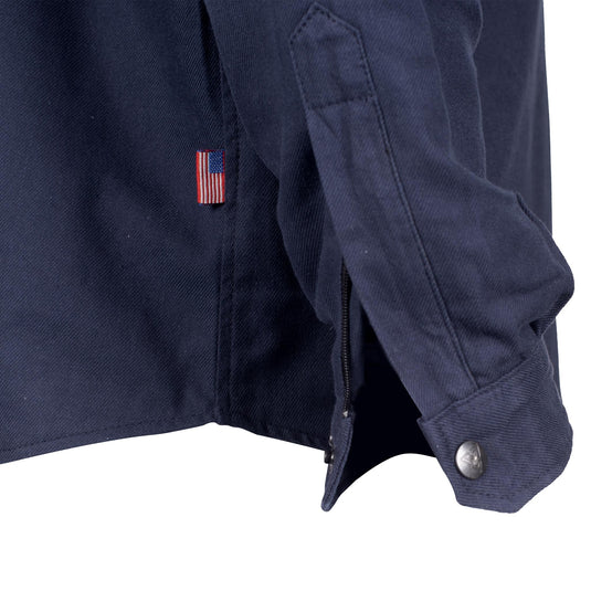 Protective Flannel Shirt - Navy Blue Solid