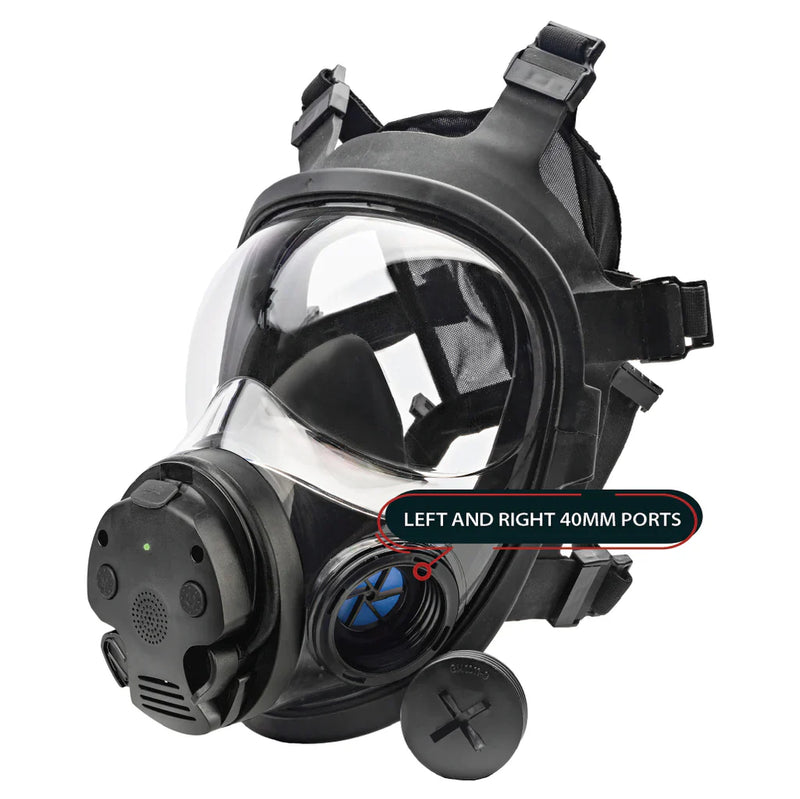 Load image into Gallery viewer, Parcil Safety NB-100E Tactical Gas Mask with Electronic Voice Amplifier and Radio Transmitter/Receiver
