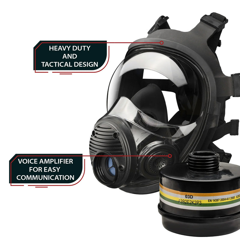 Load image into Gallery viewer, Parcil Safety NB-100V Tactical Gas Mask with Voice Amplifier
