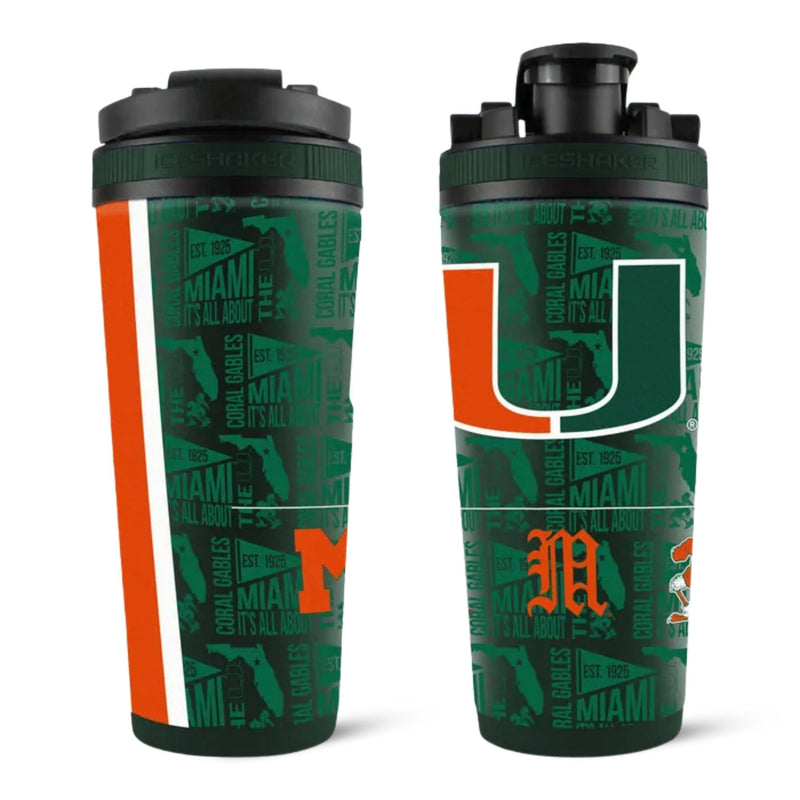 Load image into Gallery viewer, Officially Licensed University of Miami 26oz Ice Shaker
