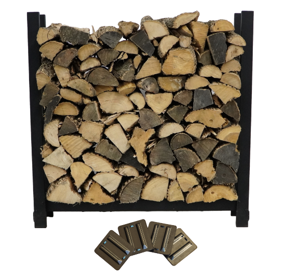 Load image into Gallery viewer, 3 ft Steel Firewood Rack Holds 1/8 Cord Woodhaven
