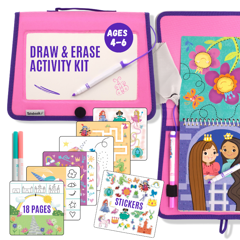 Load image into Gallery viewer, Totebook Kids Dry Erase Travel Activity Book
