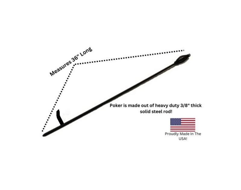 Load image into Gallery viewer, 36" Heavy Duty Steel Fire Poker   Woodhaven
