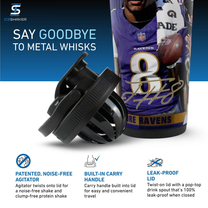 Load image into Gallery viewer, Officially Licensed Baltimore Ravens 26oz Ice Shaker
