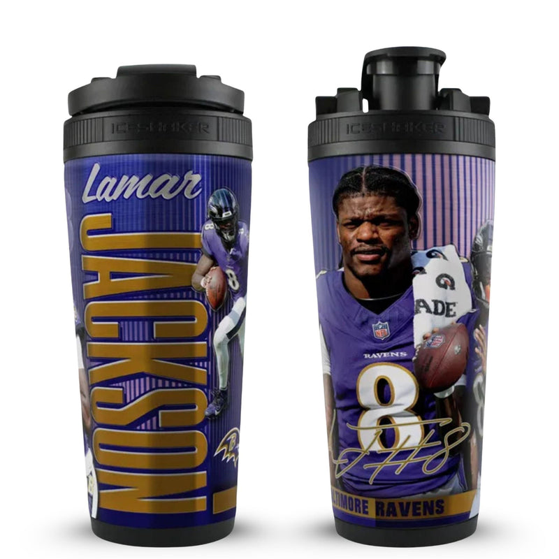 Load image into Gallery viewer, Officially Licensed Baltimore Ravens 26oz Ice Shaker
