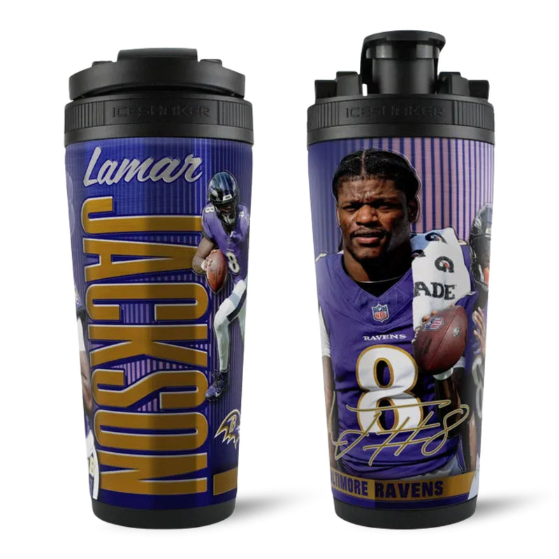 Load image into Gallery viewer, Officially Licensed Baltimore Ravens 26oz Ice Shaker
