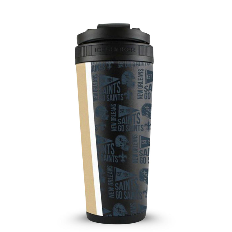 Load image into Gallery viewer, Officially Licensed New Orleans Saints 26oz Ice Shaker
