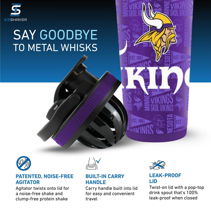 Load image into Gallery viewer, Officially Licensed Minnesota Vikings 4D Ice Shaker
