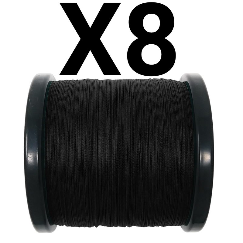 Load image into Gallery viewer, Reaction Tackle X8 Braided Fishing Line - NO FADE Black 8 Strand
