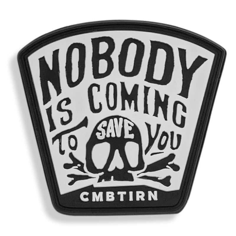 Load image into Gallery viewer, Nobody Is Coming To Save You Skull PVC Velcro Patch
