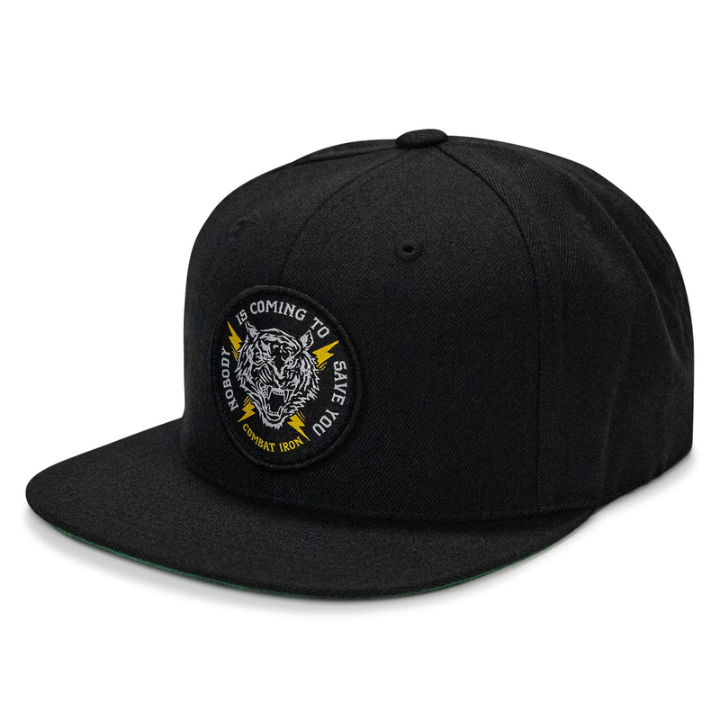 Load image into Gallery viewer, Nobody Is Coming To Save You FlatBill SnapBack Hat
