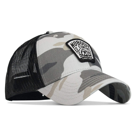 Nobody Is Coming To Save You Skull Patch Snapback Hat