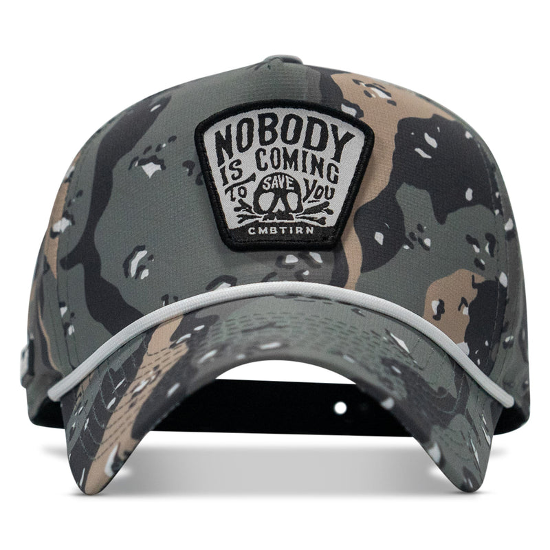 Load image into Gallery viewer, Nobody Is Coming To Save You Skull Patch Waterproof Weekender Snapback
