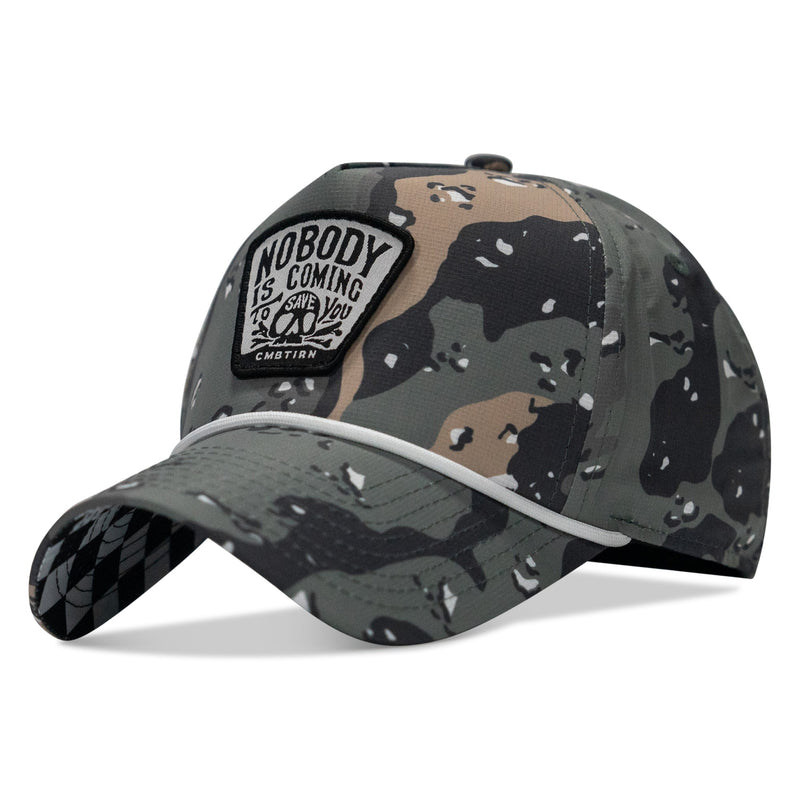 Load image into Gallery viewer, Nobody Is Coming To Save You Skull Patch Waterproof Weekender Snapback
